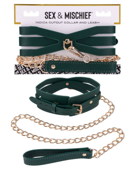 Sex & Mischief Indica Cutout Collar and Leash