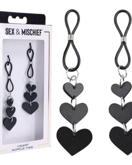 S&M Heart Nipple Ties