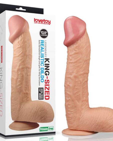 Lovetoy King-Sized Legendary Realistic Dildo, 10.5-Inch