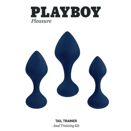 Playboy Tail Trainer 3-Piece Silicone Anal Training kit navy