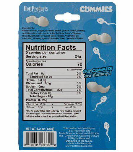 CUMMIES - Sperm Shape Gummies - Soft and Chewy