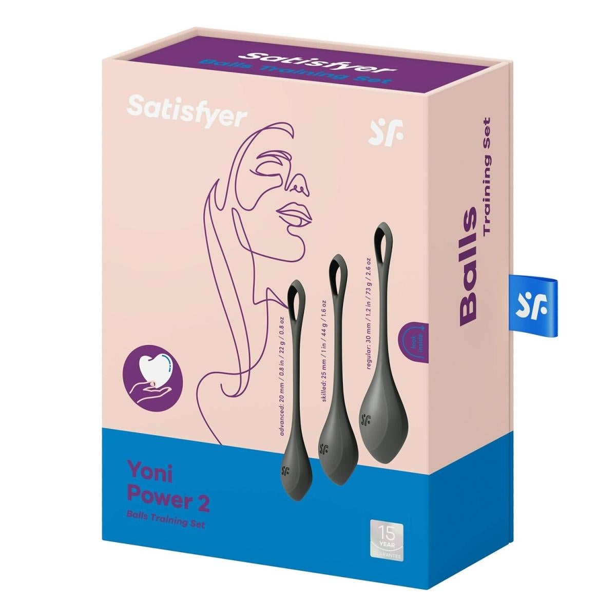Satisfyer Yoni Power Balls 2 Black 3 Pc Set