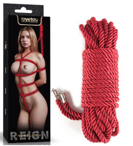 REBELLION REIGN SILKY BONDAGE ROPE - RED