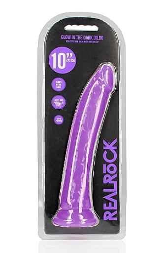 Realrock 10" Inch Slim Glow in the Dark Neon - Purple