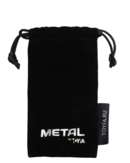 Red Metal Anal Plug w Black Crystal Medium