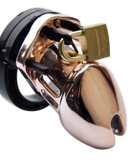 Cock Blocked 'Tom" Rose gold Small Chastity cage