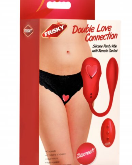 Double Love Connection Silicone Panty Vibe with Remote Control