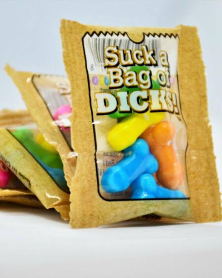 Candy Prints Suck A Bag of Dicks Assorted Flavors 100 Bags per Counter Display