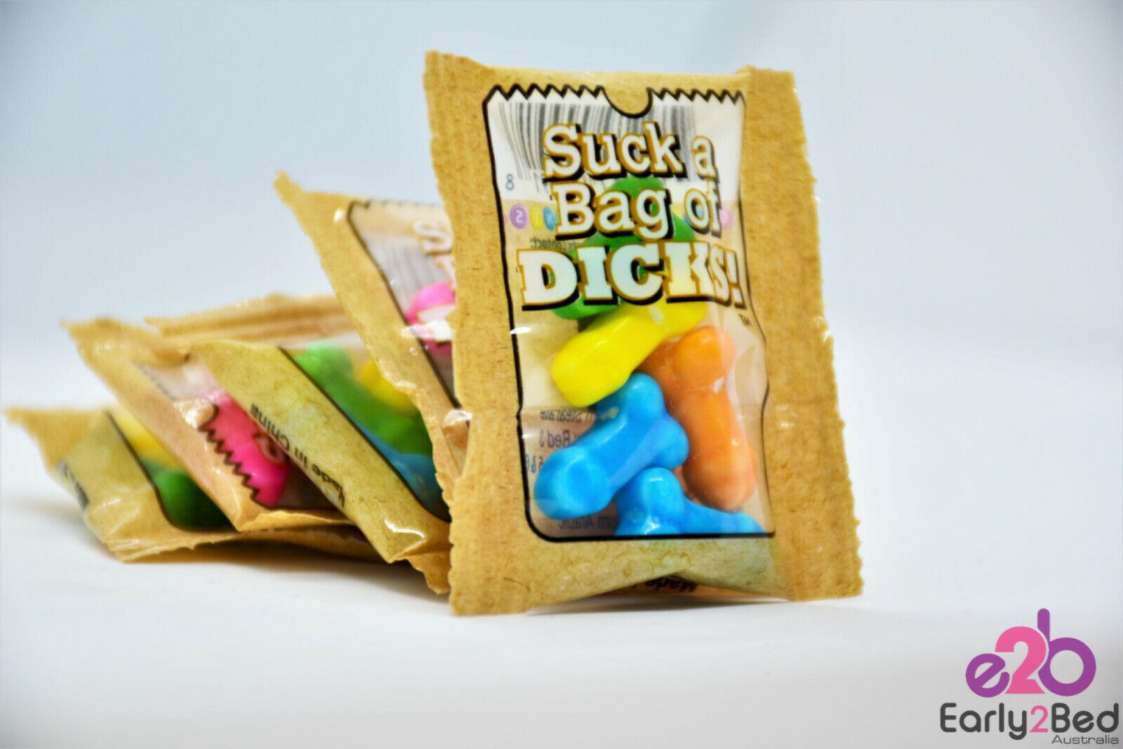 Candy Prints Suck A Bag of Dicks Assorted Flavors 100 Bags per Counter Display