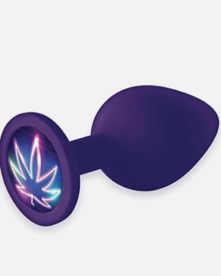 Booty Talk Purple Neon Leaf