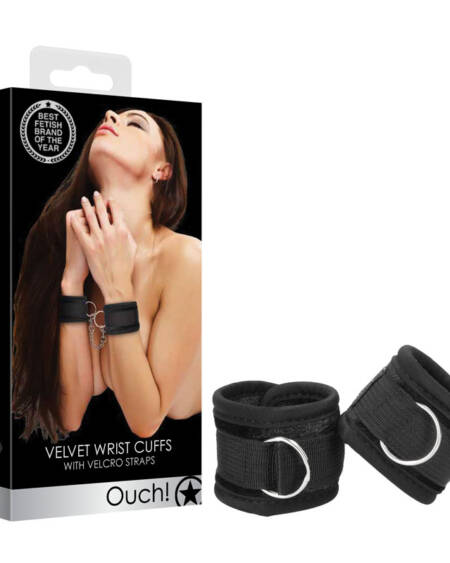 OUCH! Velvet & Velcro Adjustable Handcuffs