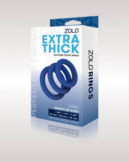 Zolo Extra Thick Silicone Cock Rings 3-P