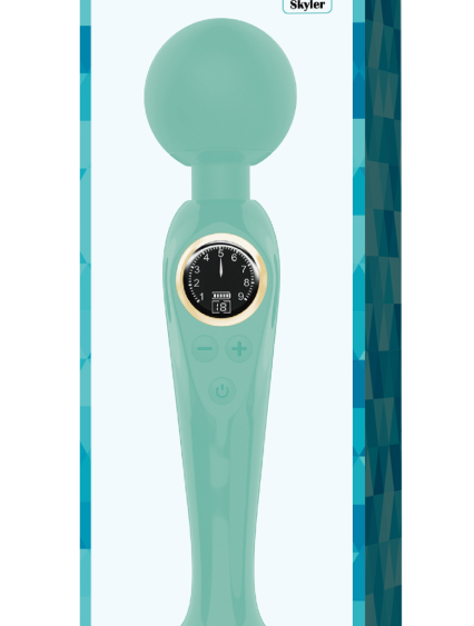 Skyler Rechargeable Body Wand Massager Green