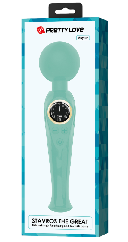 Skyler Rechargeable Body Wand Massager Green
