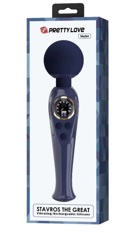 Skyler Rechargeable Body Wand Massager Blue