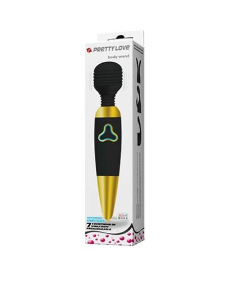 Gold Wand Massager Wireless Rechargeable Flexible Full Body Massage Black LED