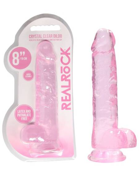 REALROCK Realistic Dildo With Balls 8Inch