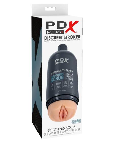 PDX Plus Shower Therapy - Soothing Scrub - Flesh with Suction base