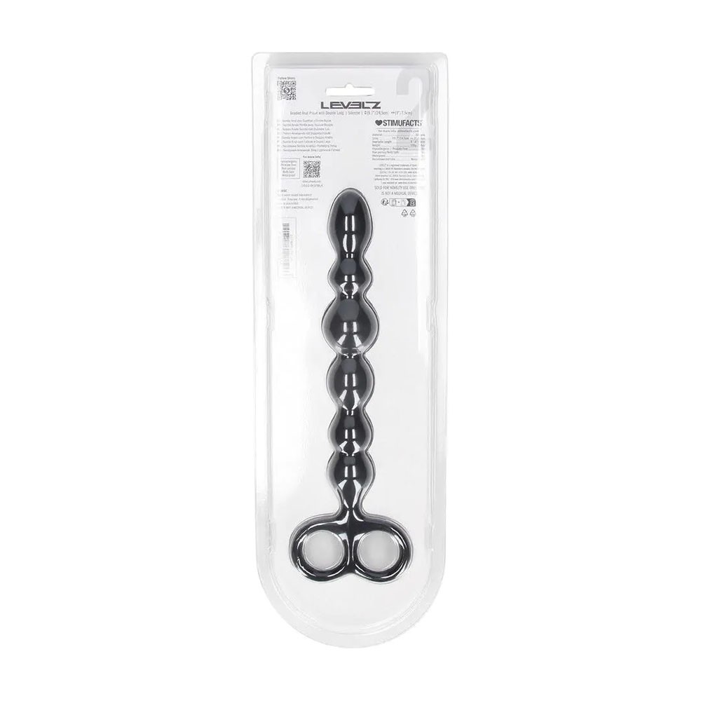 LEVELZ Beaded Silicone Anal Probe with Double Loop