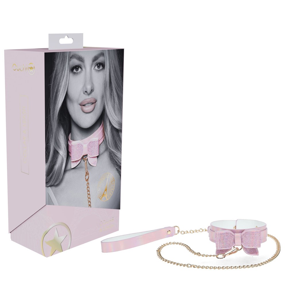 Ouch! Paris Collection - Collar & Leash - Pink