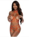 Exposed Choker Bra and Short Set