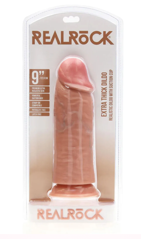 REALROCK Extra Thick 9in dildo Beige 23CM Copy